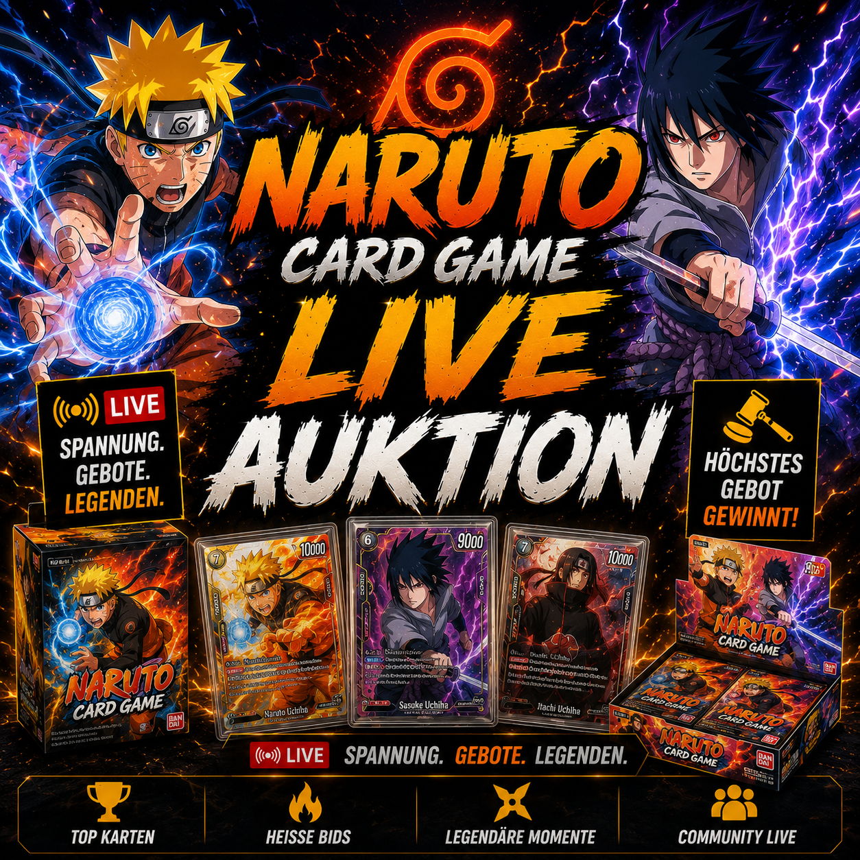 Naruto Card Game Live Auktion