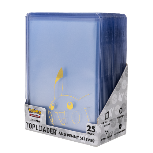 Ultra Pro | Pikachu Toploader And Penny Sleeves | Combo Pack (25er Pack)